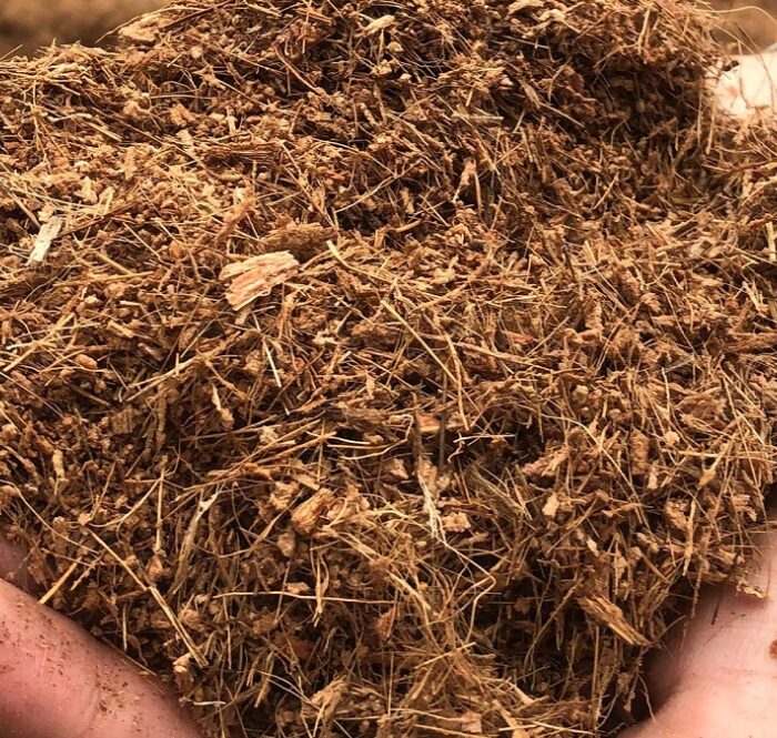 La fibre de coco est obtenue à partir de la partie qui sépare le fruit interne de la noix de coco de son enveloppe.